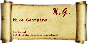 Mike Georgina névjegykártya